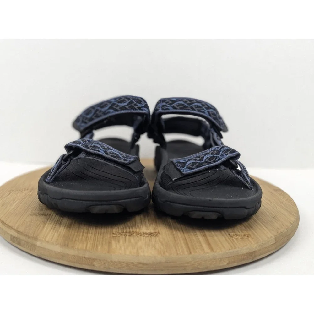 Teva Sport Sandals Mens 7 Black Blue Aztec Hurricane 4 Strappy Outdoor Hike